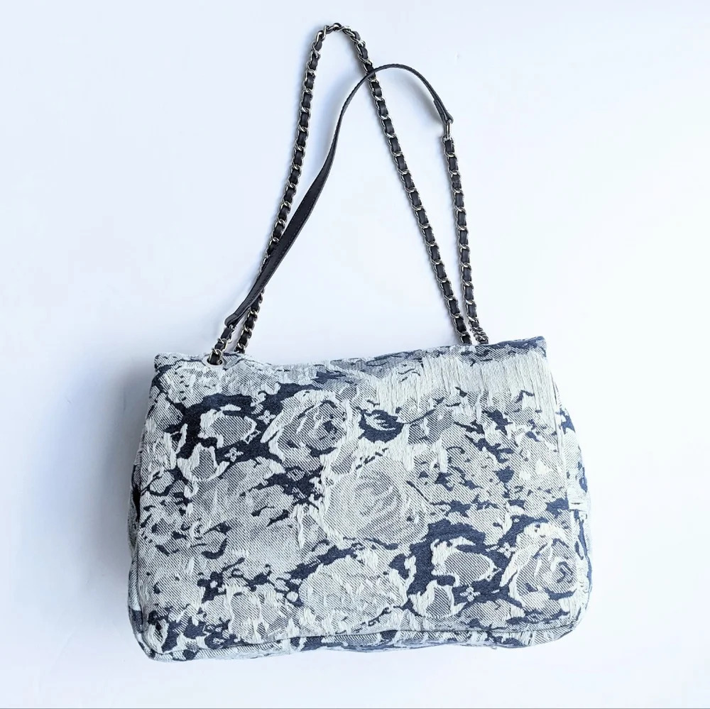 New Denim Canvas Chain Shoulder Flap Large Capacity Bag* - Picture 5 of 16